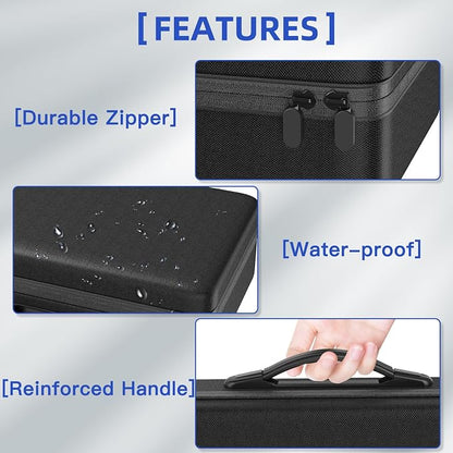 Vitula 1200-2200 Cards Case Fits for MTG, Cards Against Humanity, Yugi-oh, Portable Card Storage Box with a Dice Set Used to Storage Trading Card or Game Card, (L,Black)