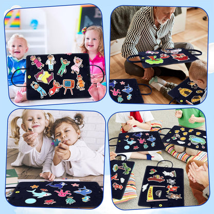 Windkream 12 Set Felt Board Stories Pieces Set Felt Animals Bible Fairy Tales for Preschool Animals Figures Flannel Board Stories for Toddlers Preschool Kindergarten Storytelling (Fairy Tales)