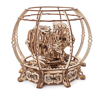 UGEARS Aquarium 3D Wooden Puzzles for Adults - Wooden Model Kits for Adults Mechanical Aquarium Puzzles for Adult Unique Wooden Puzzle Brain Teaser, Hobby Set Home Decoration