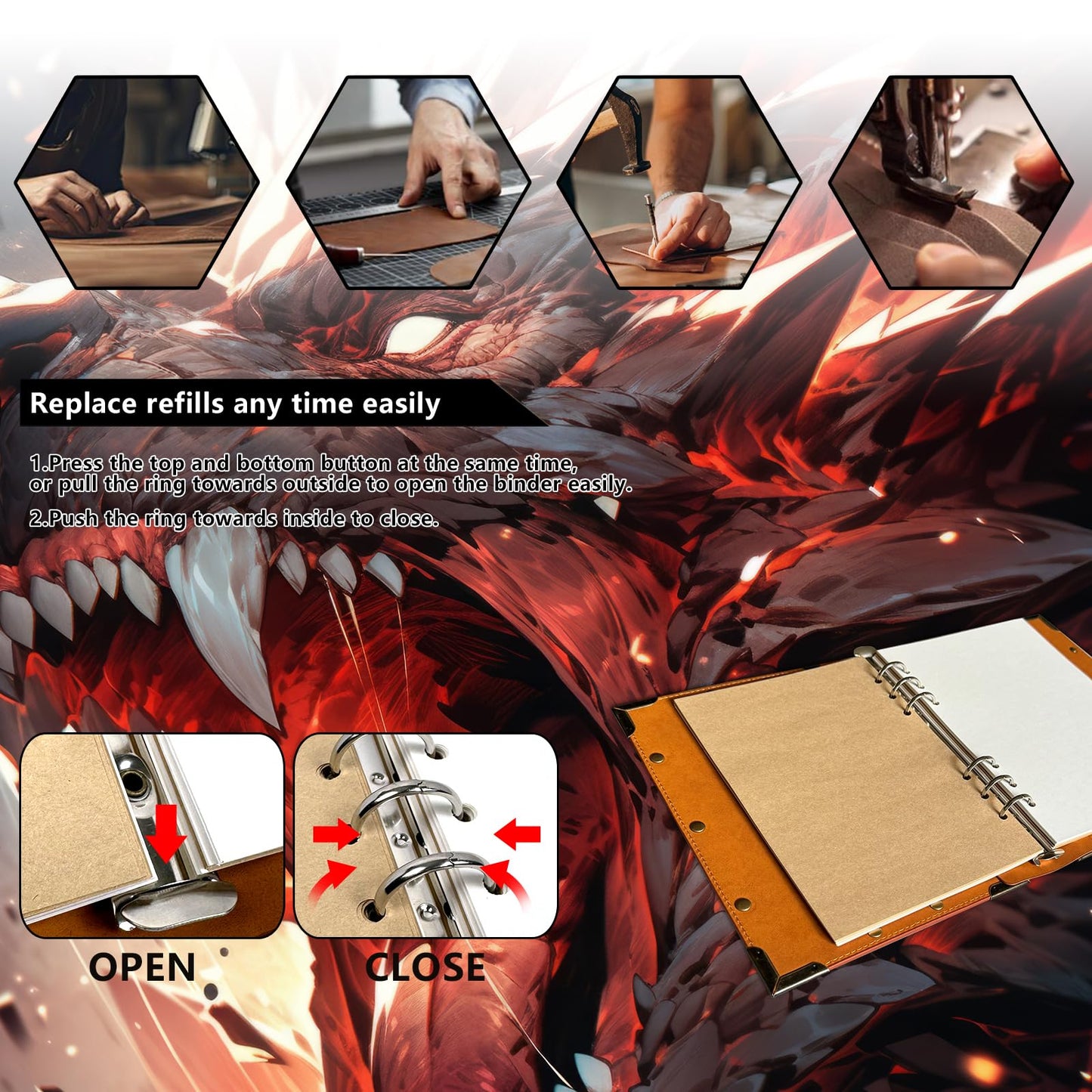 DUROTAN Compass Journal Notebook Gift Set Unique A5 Binder 400 Page