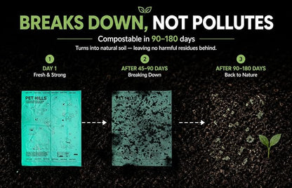 Heavy Duty Compostable Dog Poop Bags – 270 Count, Extra Thick 20 Micron, Leakproof & Unscented, Fits All Dispensers, Plant-Based Cornstarch, TÜV OK Compost HOME Certified