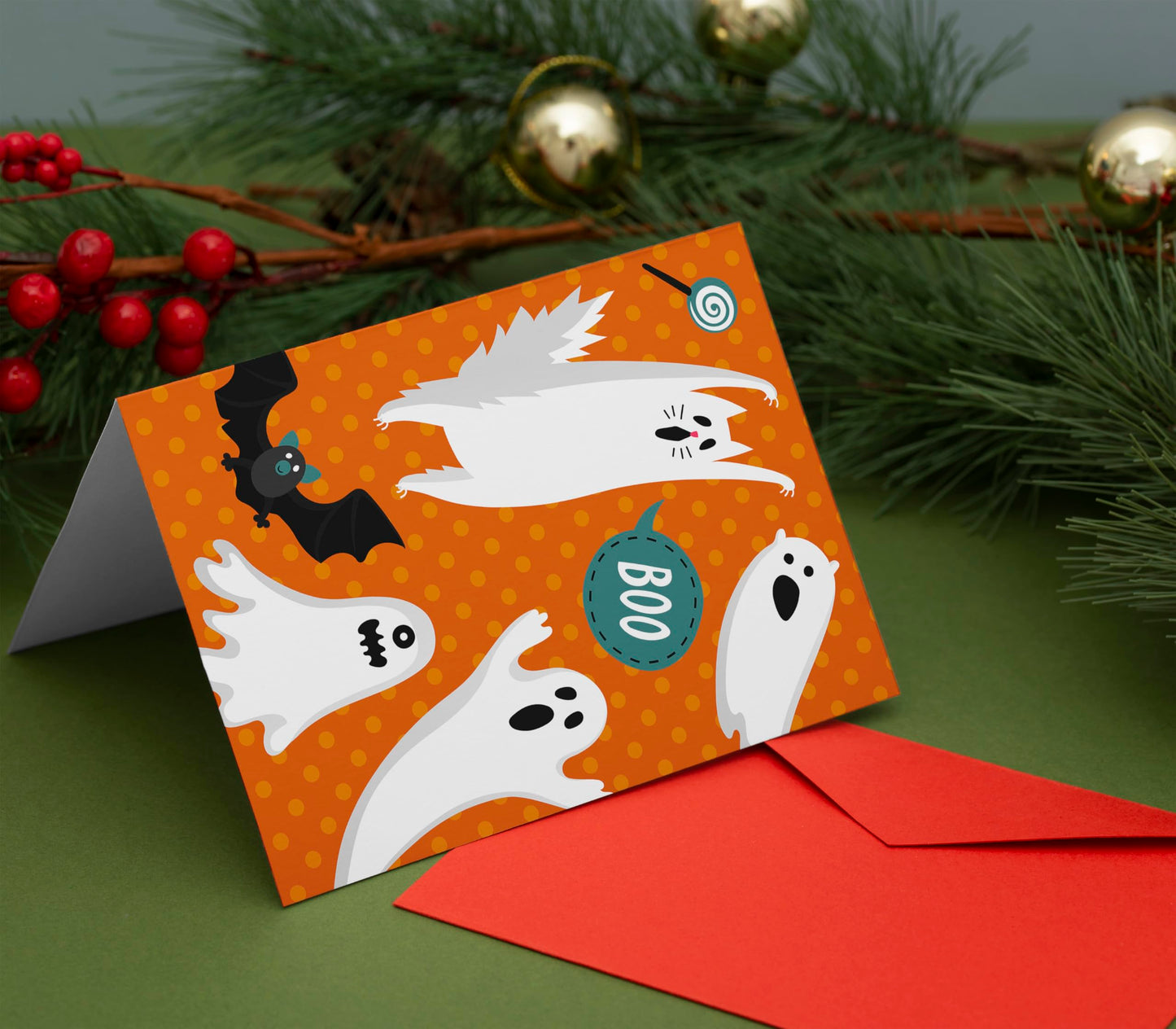 Halloween Cards with Envelopes, 18-Pack 5x7 Greeting Cards with Stickers