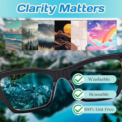 6 PCS Glasses Cleaning Cloth Eyeglass Lens Cleaning Cloth Eyeglasses Wipes