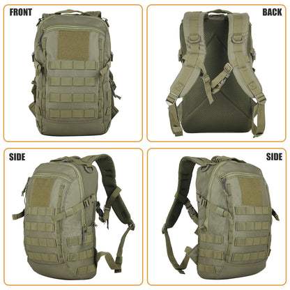 PAIWPHLI Small Tactical Backpack Military Daypack 12L Molle Bag Rucksack Army Daypack for Outdoor,Hiking,Camping,Travel (Green)