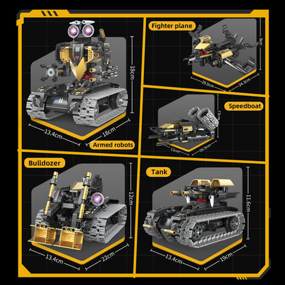 LNANZTCX 5-in-1 RC Robot Building Kit for Kids, APP & Remote Control STEM Robotics Technic Coding Robotic Toys, Erector Set with 323 Pcs, Educational Toy for Boys Girls Age 8 9 10 11 12 13 14+
