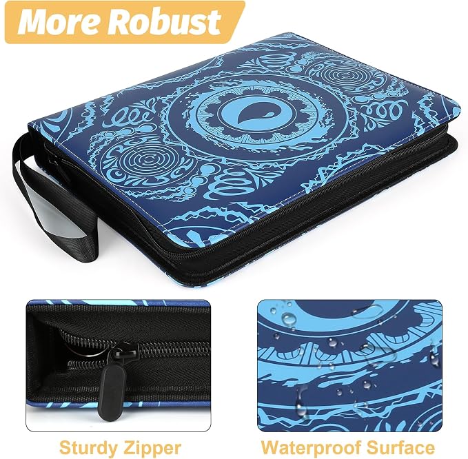 9-Pocket Card Binder for MTG,720 Double Sided Pocket PU Trading Collection Binder,Premium Collector Card Album for MTG,TCG,Yugioh,Game Cards(Blue)