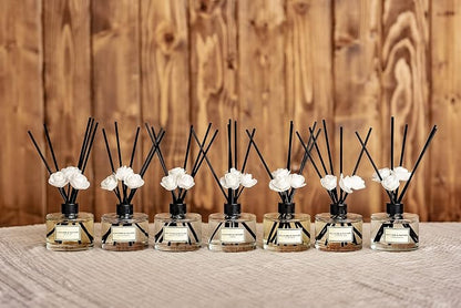 CULTURE & NATURE Reed Diffuser Set 6.7oz (200ml) April Flower Scented Diffuser with Sticks Home Fragrance Reed Diffuser for Bathroom Shelf Decor