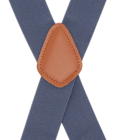Bioterti Men’s Heavy Duty X- Back Suspenders-Adjustable Size, Long & Elastic Braces (Light Blue)