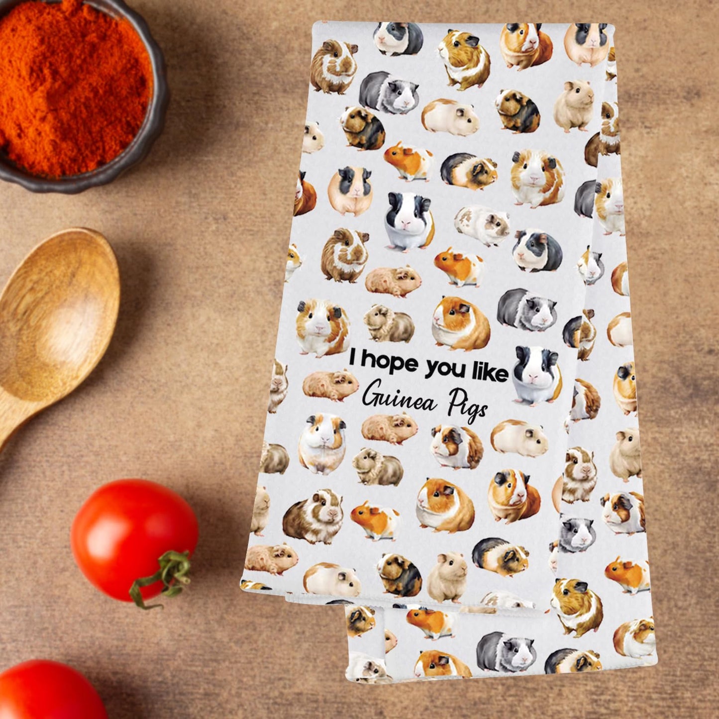 G2TUP Guinea Pig Kitchen Towels Guinea Pig Owner Gifts Guinea Mom Gifts i Hope You Like Guinea Pigs Hand Towels Cavia Porcellus Gifts (GuineaPig kt)