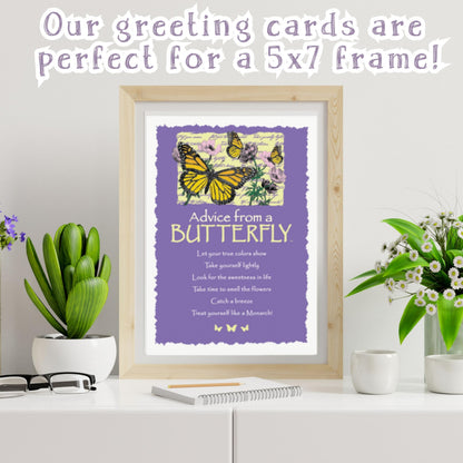 Your True Nature Advice from the Moon 6 All Occasion Greeting Cards, Sustainable Blank Inside Uplifting Motivational Card Pack (GCADVMOON6-BLANK)