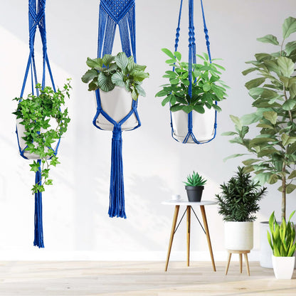 SFENNGPET Macrame Plant Hangers, 6Pack Hanging Planters for Indoor Plants w/ 6 Set Hangers Kit Handmade Macromay Plant Hangers Indoor Flower Pots Holder Stand for Boho Home Décor (POTS NOT Included)
