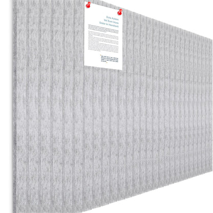 Honoson 12 Pack 48"x 36" Large Cork Board Alternative Felt Bulletin Board Wall Tiles with Safe Square Adhesive Roll Cork Tiles for Walls Home Office Classroom Back to School Pin Panels(Marble Gray)