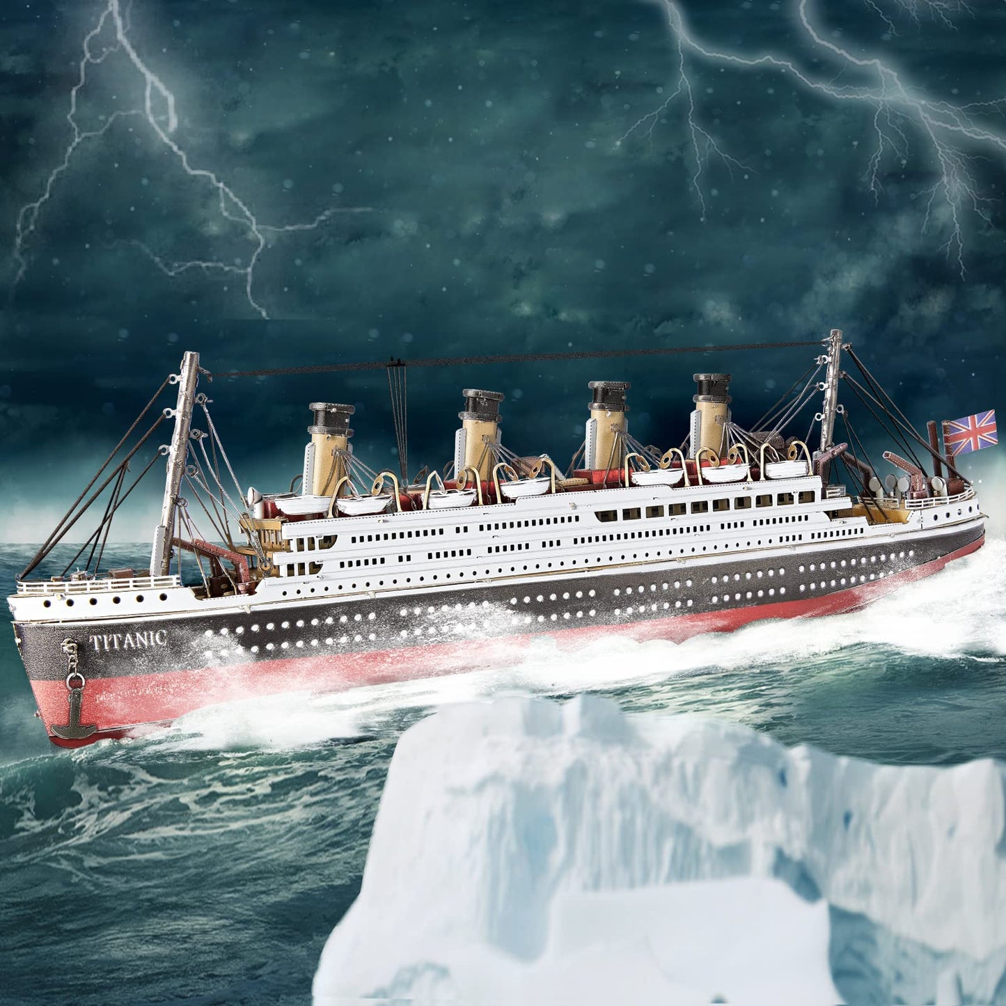 Piececool 3D Puzzles for Adults, Titanic Metal Ship Model Building Kits, Difficult Watercraft Cruise DIY Arts and Crafts Birthday Christams Gifts for Men Women Couples Desk Decor