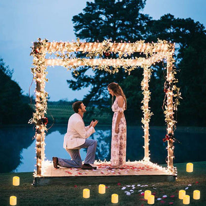 Yakpo 72 Pack 1.5" x 1.8" Tea Lights Candles Battery Operated, Flameless Flickering LED Tealights Votive, Electric Outdoor Flicker Small Fake Candles Bulk for Wedding Halloween Christmas Decorations