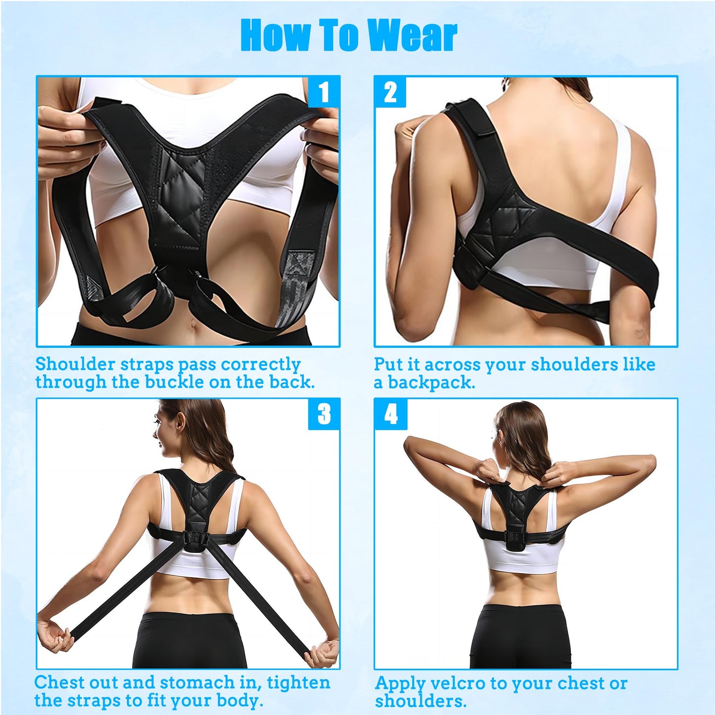 Posture Corrector for Men and Women - Invisible & Mesh Breathable Upper Back Brace - Adjustable Back Straightener - Relieve Shoulder, Neck & Back Pain, L(38-48inch) 1PCS
