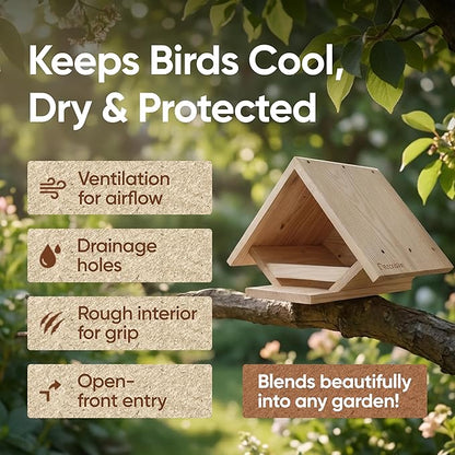 Dove Nesting Platform for Outside - Mourning Dove Nesting Box, Wooden Bird Nest for Pigeons, Open Bird Nesting Platform for Backyard Garden by Decoribles