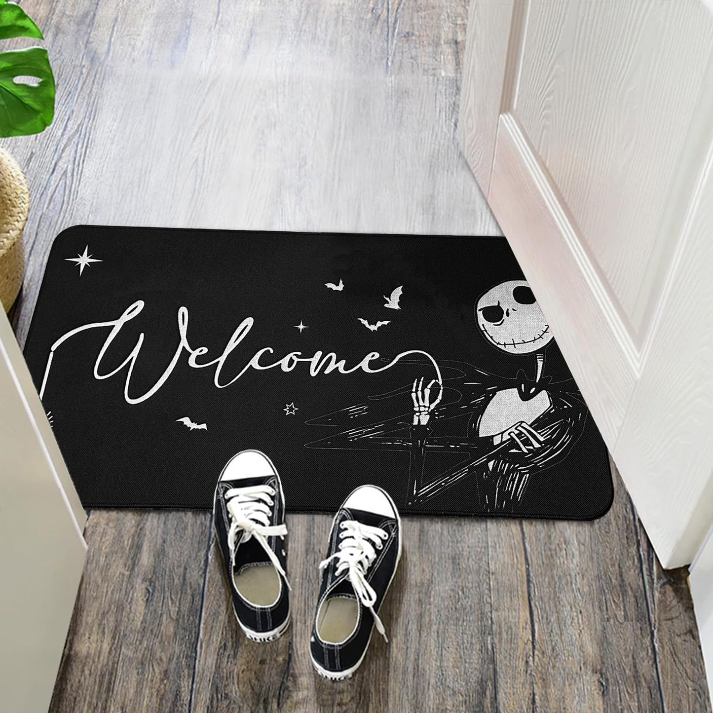 Darno Jack Skeleton Door Mat 30x17 inch, Nightmare Christmas Welcome Doormat, Nightmare Christmas Gfits, Nightmare Christmas Decor