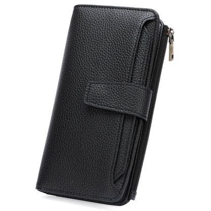 GAEKEAO Women Wallet RFID Blocking Leather Bifold Compact Card Holder Ladies Travel Wallet Purse, Large Capacity Wristlet