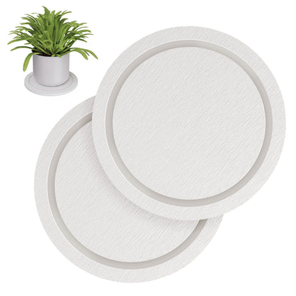 Johamoo Plant Saucer for Indoors, 2 Pack 8 Inch, Instantly Dry Diatomaceous Earth Plant Trays, Stone Plant Pot Saucers Drip & Drainage Tray, Women’s Gifts for Valentine, White