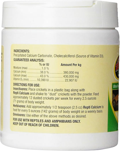 Zoo Med Reptile Calcium with Vitamin D3, 8-Ounce