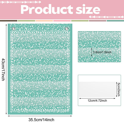Gueevin 6 Set Magnetic Pocket Chart with 5 Clear Pockets and 30 Dry Erase Cards Painted Classroom Schedule Pocket Chart for Whiteboard Class Demonstrations (Pastel Color,Confetti Pattern)