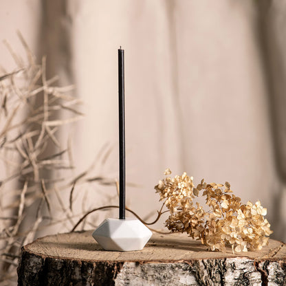 Danilovo Taper Candle Holder - Handcrafted, Sturdy Ceramic Thin Candlesticks Holder - Ideal Luxury White Home Decor for Any Occasion