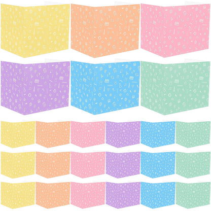 SATINIOR 24 Pcs Privacy Folders for Students, Desk Dividers for Classroom Testing, Trifold Cardboard Privacy Boards, Study Carrels Panel School Teacher Supplies(Stationery Style,Macaron Color)