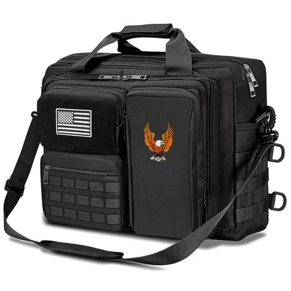 BYIECLD Tactical Laptop Bag for Men, 14 Inch & 18 Inch Military Messenger Bag, 900D Nylon Water Resistant Computer Bag with Luggage Strap, Multipurpose Work Bag for Travel, Business, Campus