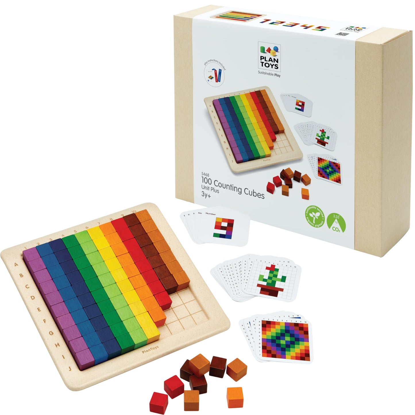 PlanToys® Wooden Math Blocks & Rods