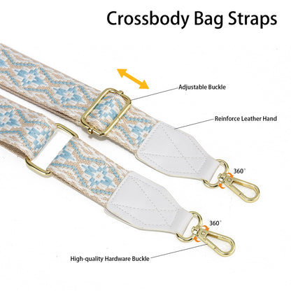 LEMEDE Purse Strap,1.5" Leather End Shoulder Strap Adjustable Replacement,Retro Multi-pattern Crossbody Bag Straps