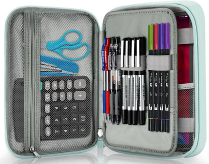 Zannaki Big Capacity Storage Pouch Marker Pen Pencil Case Simple Stationery Bag Box Art Tool & Sketch Storage Boxes for Bullet Journal Middle High School Office College Student Girl Women Adult Teen