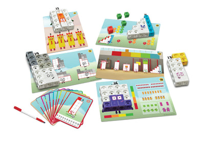hand2mind MathLink Cubes Numberblocks 11-20 Activity Set, 30 Preschool Learning Activities, Counting Blocks, Linking Cubes, Educational Toys for Kids, Number Games, Math Manipulatives Kindergarten