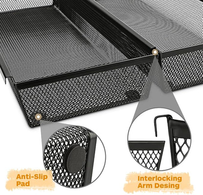 Smgmg Silverware Drawer Organizer, Silverware Organizer for Drawer, 2 Pack 14.7" X 6.1" X 2" Utensil Organizer for Kitchen Drawers, Kitchen Drawer Organizer for Large Utensils with Interlocking Arm