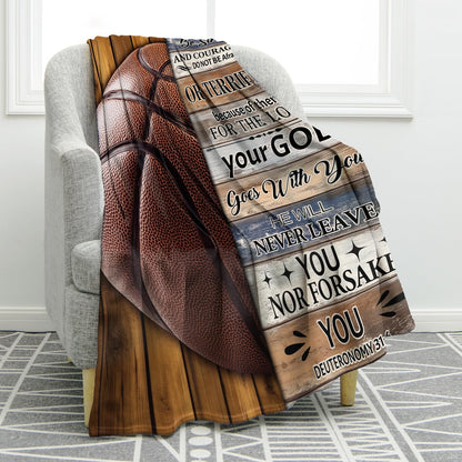 Jekeno Basketball Ball Blanket Gifts for Man Son Brother Birthday Valentines Christmas Soft Cozy Inspirational Quote Christian Adults Kids Throw Present Decor for Sports Lovers Home Sofa Couch 50"x60"