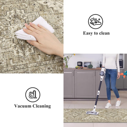 MJIAHOMDEC Cushioned Kitchen Rug Sets 3 Piece Anti Fatigue Mats for Floor Non Slip Waterproof Comfort Standing Mat Runner for Home Office, Sink, Laundry