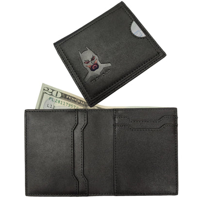 Leather Bat Wallet - Bifold wallet Man Woman, Superhero Mask Slim Card Holder, Bat ID Heroic wallet- Unique Valentine’s day Gift Birthday, Anniversary, for Dad, Husband, Boyfriend, Father's day