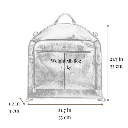 Time Resistance Leather Garment Bag - Slim Carry-On Suit Carrier for Dress Protection (Black)