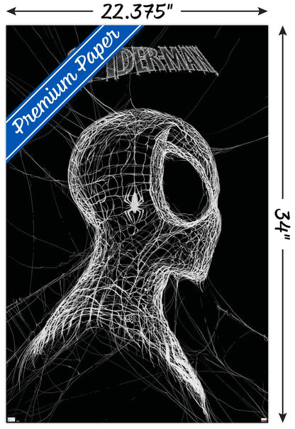 Marvel Spider-Man: World Of Webs - Black And White Wall Poster, 34L" x 22.4W", Premium Unframed Version