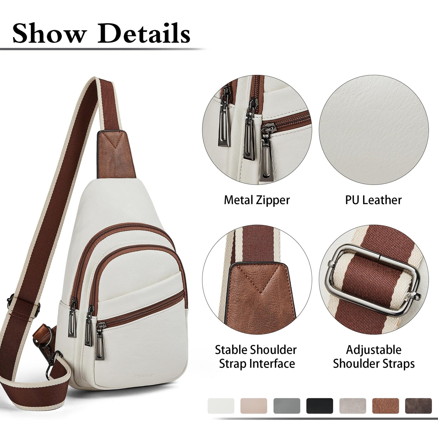 Sling Bag Crossbody Bags for Women Small Cross Body Bag Fanny Packs Chest Sling Purse for Daily Travel Leisure Sport