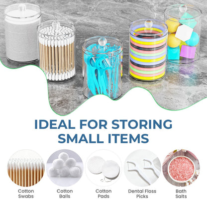 PARKMANI Bathroom Counter Organizers and Storage, Toothbrush Holders for Bathrooms with 3 PCS Qtip Holder, Kids Electric Toothbrush and Toothpaste Holder for Bathroom Vanity Sink Organizer (White)