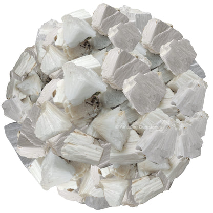 Amazing Gemstone Scolecite Raw Crystals and Healing Stones, Natural Rocks for Tumbling and DIY Raw Stones and Crystals (1 LB)