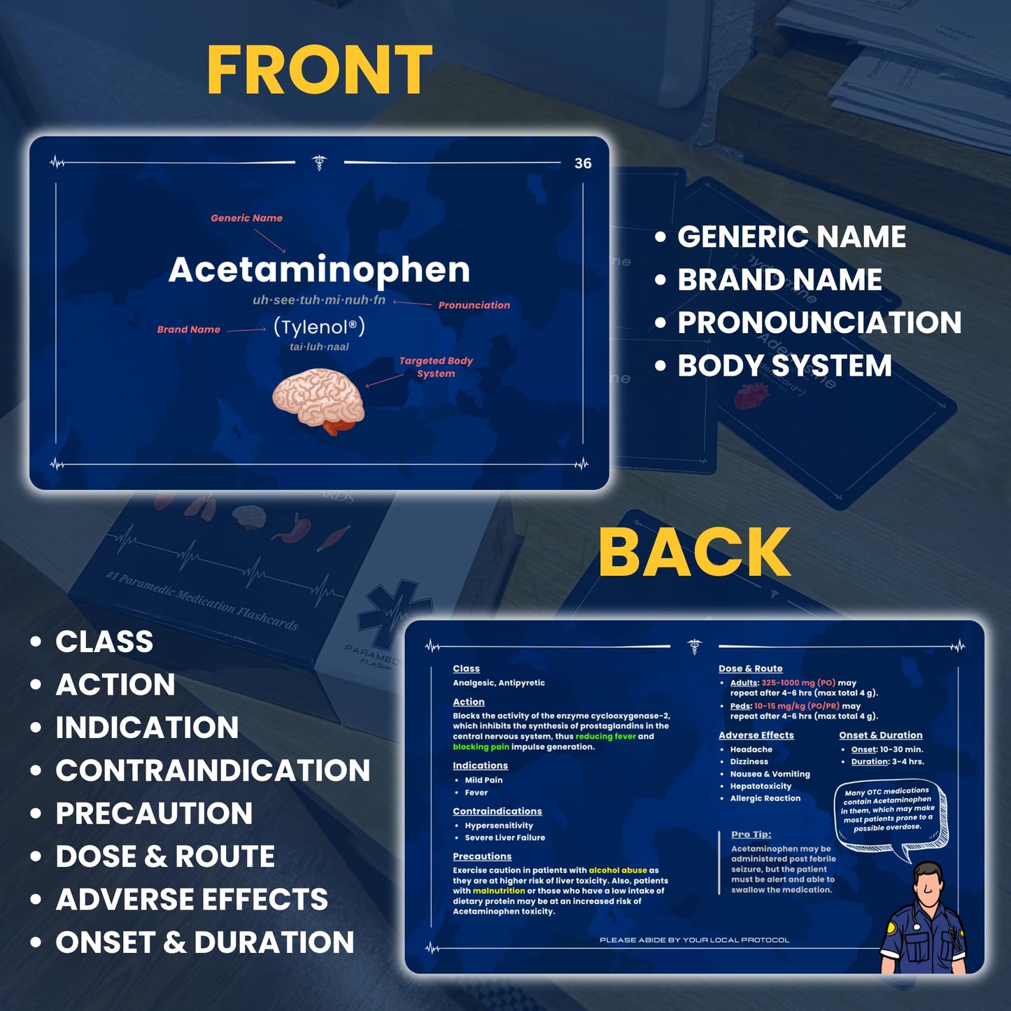 Paramedic Flash EMT & Pharmacology Paramedic Flashcards - Drug Study Pocket Guide Flash Cards with Dosage Formulas, IV Gauges, Concentrations, Drip Rates, and Med Math for EMS Students