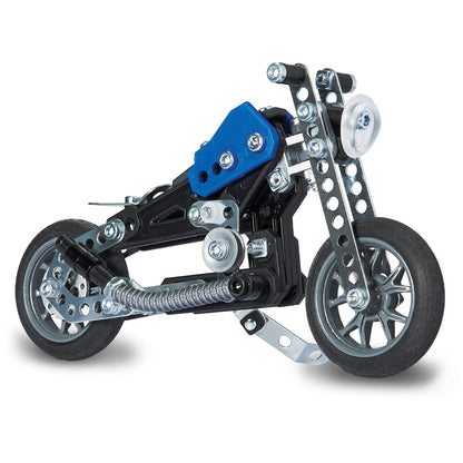 MECCANO Erector, 5 in 1 Model Building Set - Motorcycles, 174 Pieces, for Ages 8 and up, STEM Construction Education Toy