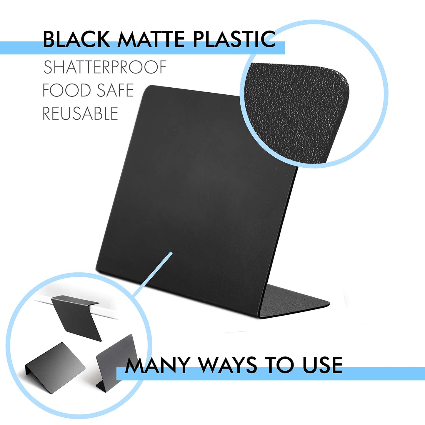 Mini Chalkboards 3 x 4 inches (30 Pack Black)