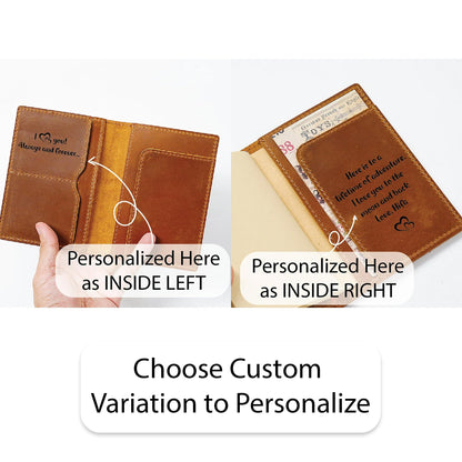 HIFA Leather Passport Holder, Handmade Passport Cover with Card and Ticket Slot - Genuine Leather, Elegant Design, Easy Access - Passport Case, Passport Wallet, Passport Holder