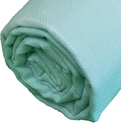 Bersuse Towels Anatolia XL Beach Blanket Throw Blanket Turkish Towel 100% Cotton Extra-Large Quick-Dry Lightweight Premium Peshtemal Towel - 61x82 Inches, Aqua Marine (Set of 3)