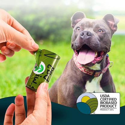 The Original Poop Bags® 92% Plant-Based Dog Waste Bags, Unscented, Leakproof & Extra-Thick, 180 Bags (12 Leash Rolls)