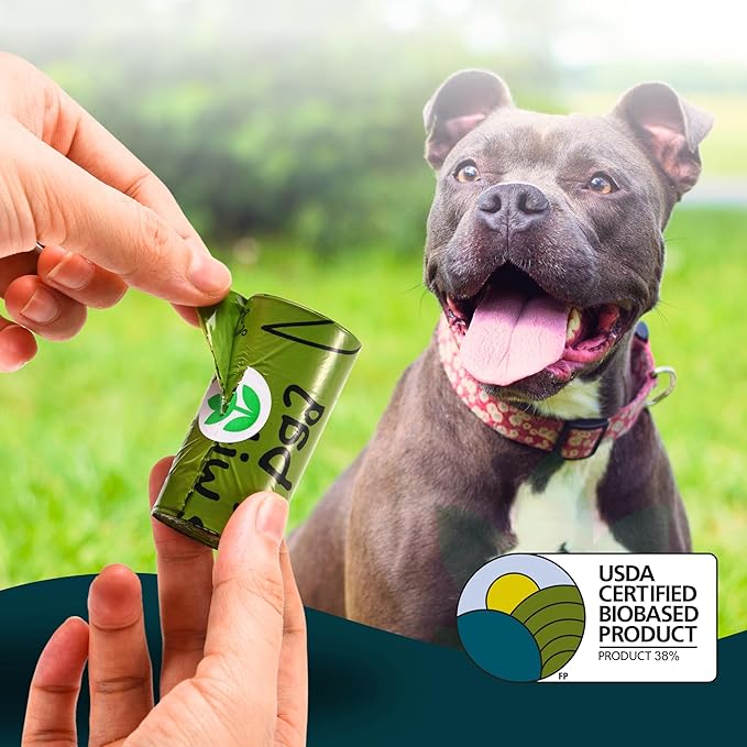 The Original Poop Bags® 92% Plant-Based Dog Waste Bags, Unscented, Leakproof & Extra-Thick, 360 Bags (24 Leash Rolls)