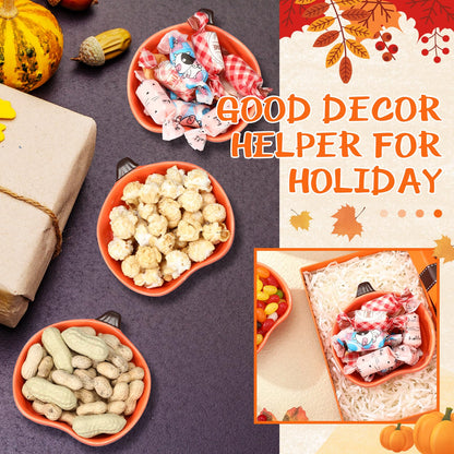 8 Pcs Fall Ramekins 6 oz Oven Safe Pumpkin Ceramic Ramekins Small Creme Dishes Dipping Pumpkins Baking Dish Thanksgiving Pumpkin Shaped Bowl Plates for Kitchen Party Snack Serving Dip Sauce Condiments