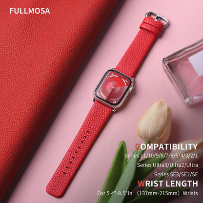 Fullmosa Leather Band Compatible with Apple Watch Band 42mm 44mm 45mm 46mm 49mm, Genuine Leather Replacement Strap for iWatch Ultra3/2/1 SE3/2/1 Series 11 10 9 8 7 6 SE 5 4 3